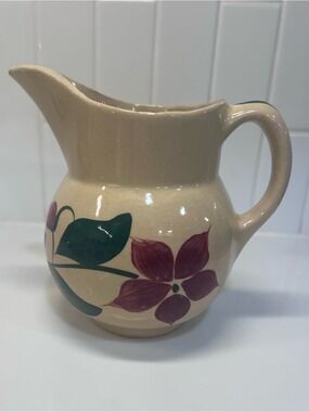 Vintage Watt Pottery StarFlower  Pitcher Size 5.5 Inches #15